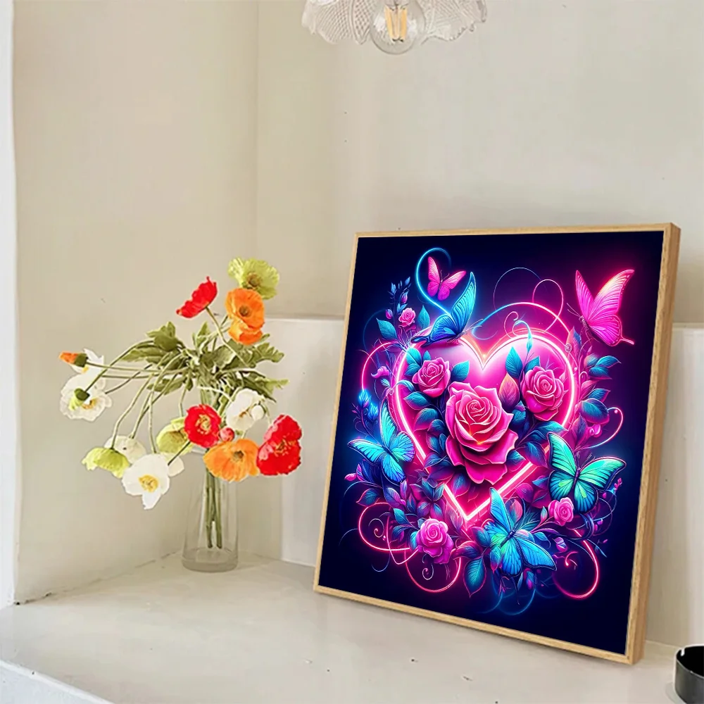 HUACAN Animal DIY Diamond Painting Frog Plant Full Square Round 5D Diamond Mosaic Abstract Color Home Decor