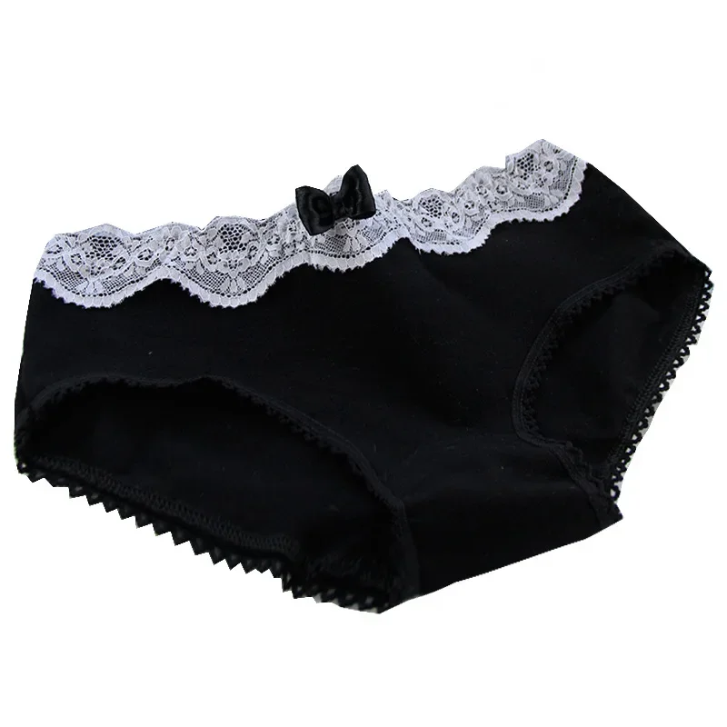 Taille unique rétro dentelle bord femmes culottes Sexy coton culottes respectueux de la peau sous-vêtement confort slips respectueux de la peau Lingerie