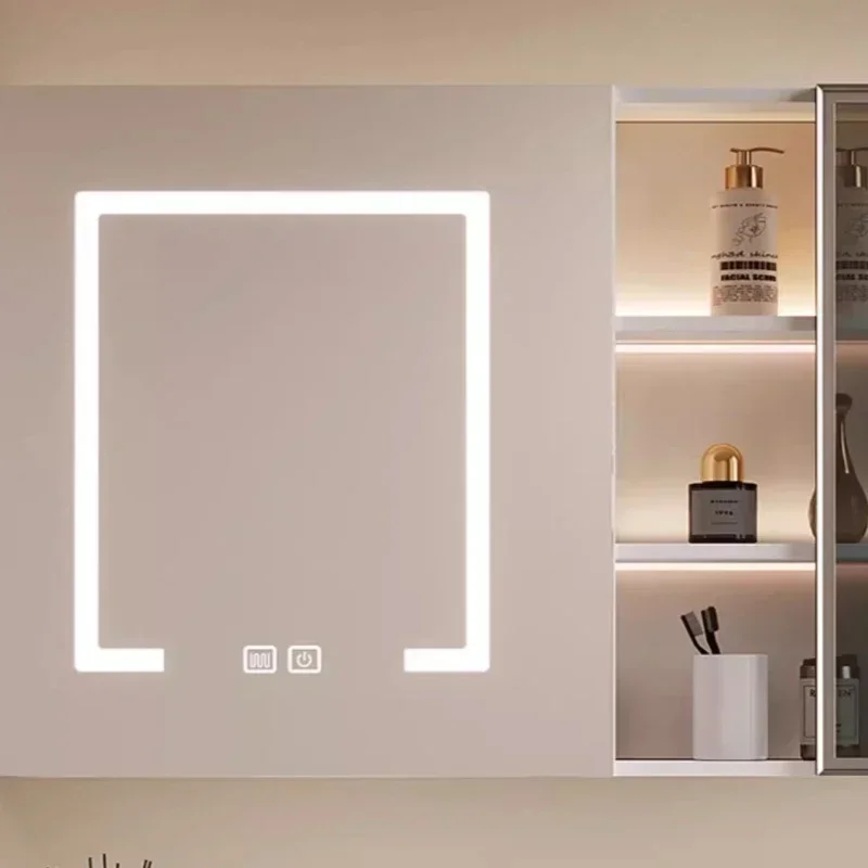 خزائن حمام ذكية على الطراز الإيطالي خزانة حمام بسيطة مثبتة على الحائط أثاث منزلي يعمل باللمس Armadi Specchi HBMC #3