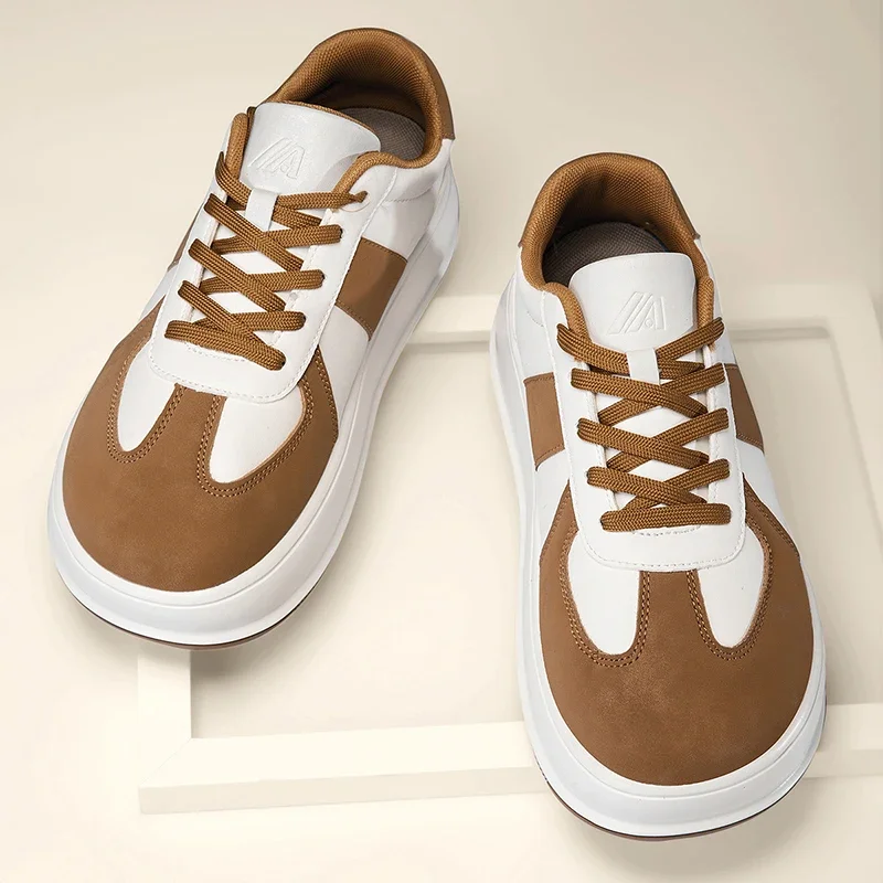 

Минималистичная повседневная прогулочная мужская обувь с широким носком и носом, кожаная обувь из ткани для мужчин и женщин