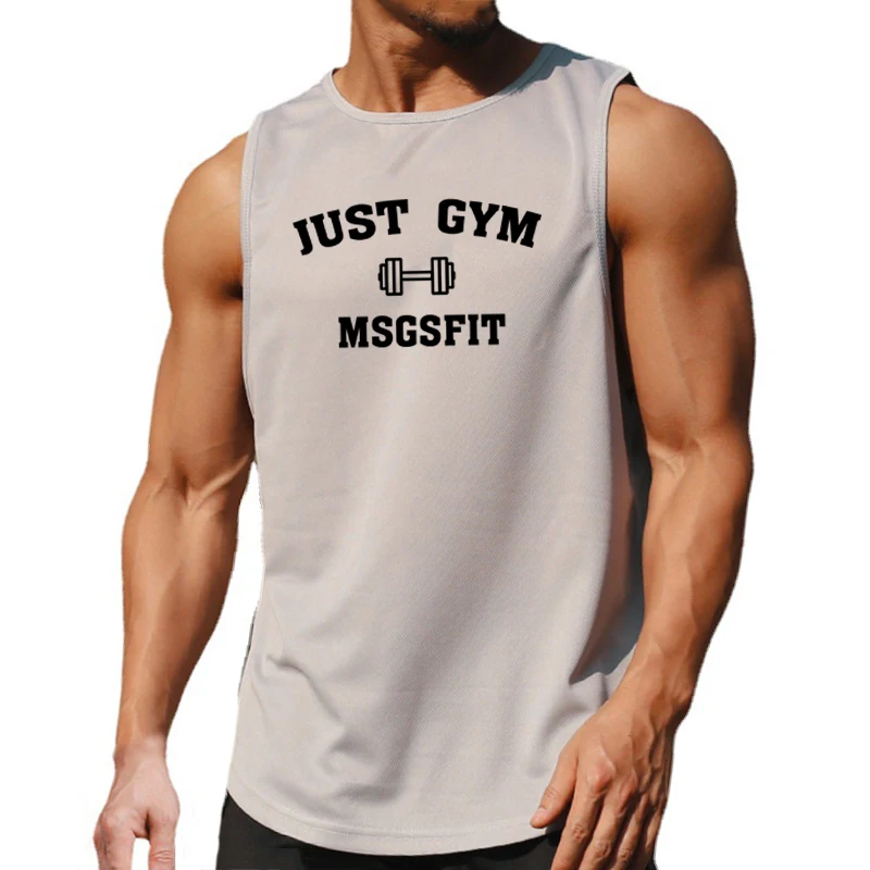 Summer Mesh Quick Dry Gym Clothing Bodybuilding Tank Top Men Sleeveless Shirt Sports Jerseys Mens Fitness Stringer Running Vest