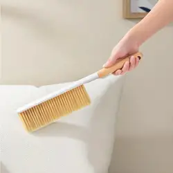 Dust Cleaning Brush Hand Broom Wood Whisk Kitchen Dirt Soft Sofa Bed Bench Dusting Handheld