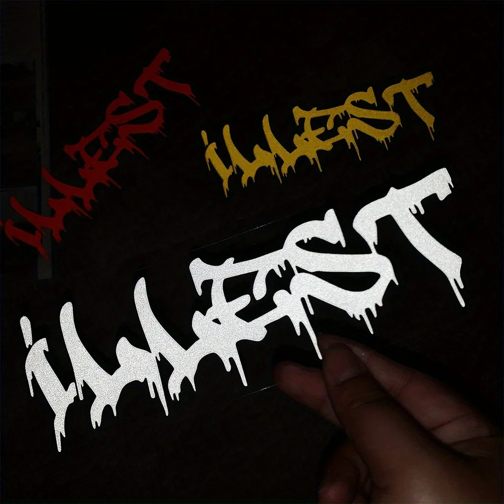 illest Graffiti Helmet Stickers Motorcycle Stickers Accessories Motorcycle Helmet Waterproof Sunscreen Decorative Stickers