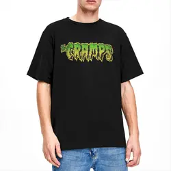 Novelty The Cramps Green Logo T-Shirts for Men Women O Neck Cotton Vintage Punk Rock Short Sleeve Tees Plus Size Clothes