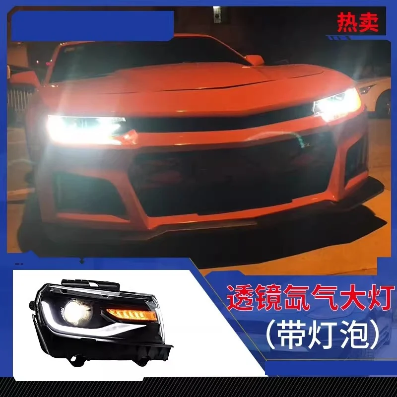 

Фара в сборе для Chevrolet camaro 10-15 модифицированная 17, автомобильные дневные ходовые огни, указатель поворота, автоаксессуары
