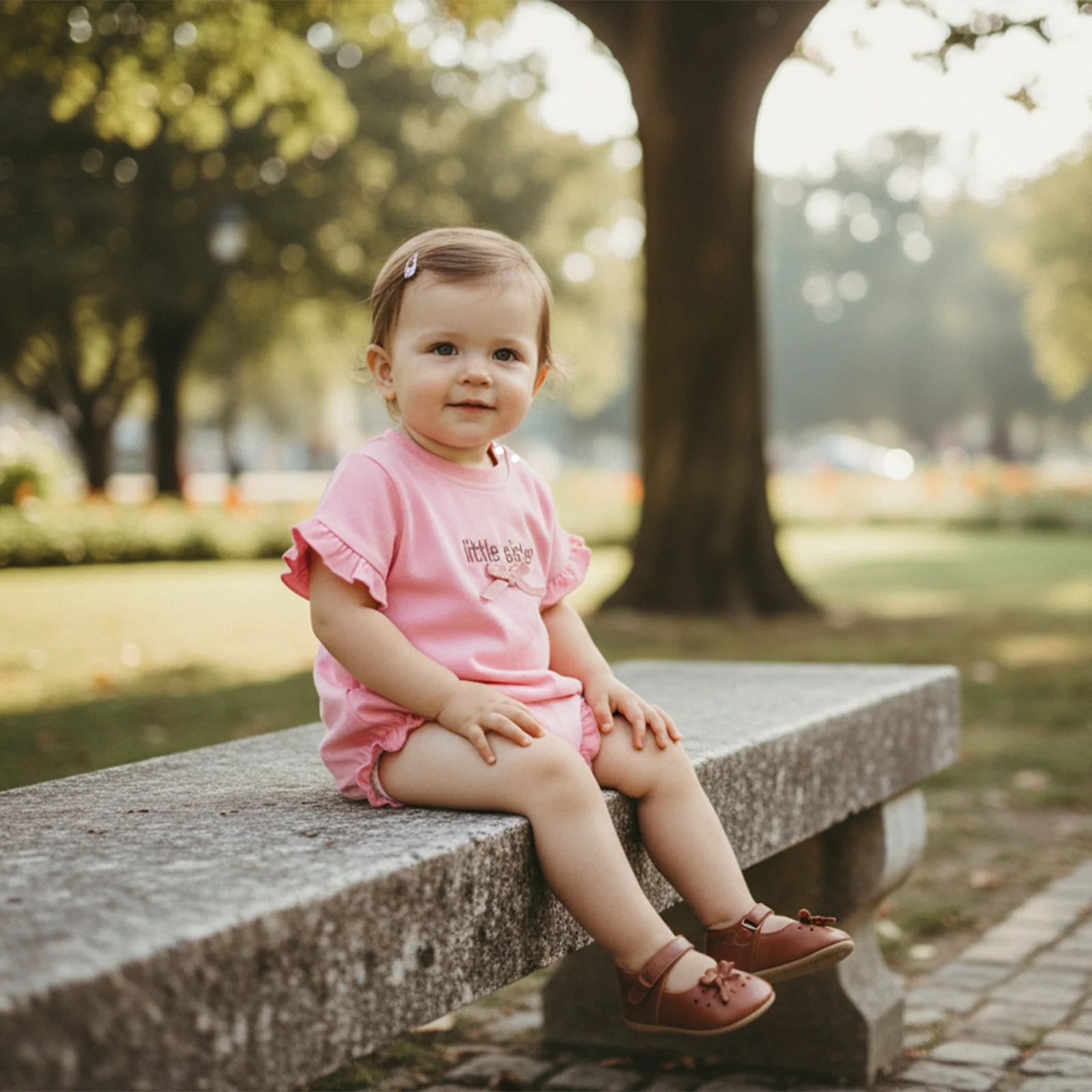 Baby Girl Summer Romper Bow Letter Embroidered Ruffled Short Sleeve Jumpsuit Casual Infant Clothes