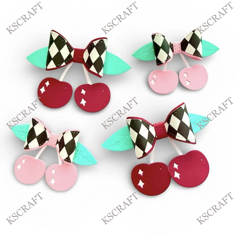KSCRAFT Cherry Bows Cutting Dies Stencils for DIY Scrapbooking Decorative Embossing DIY Paper Cards