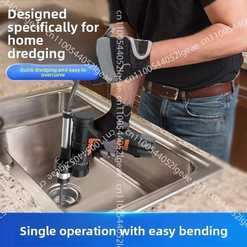 Sewer dredger, electric pipe toilet, kitchen toilet floor drain plugging special tool