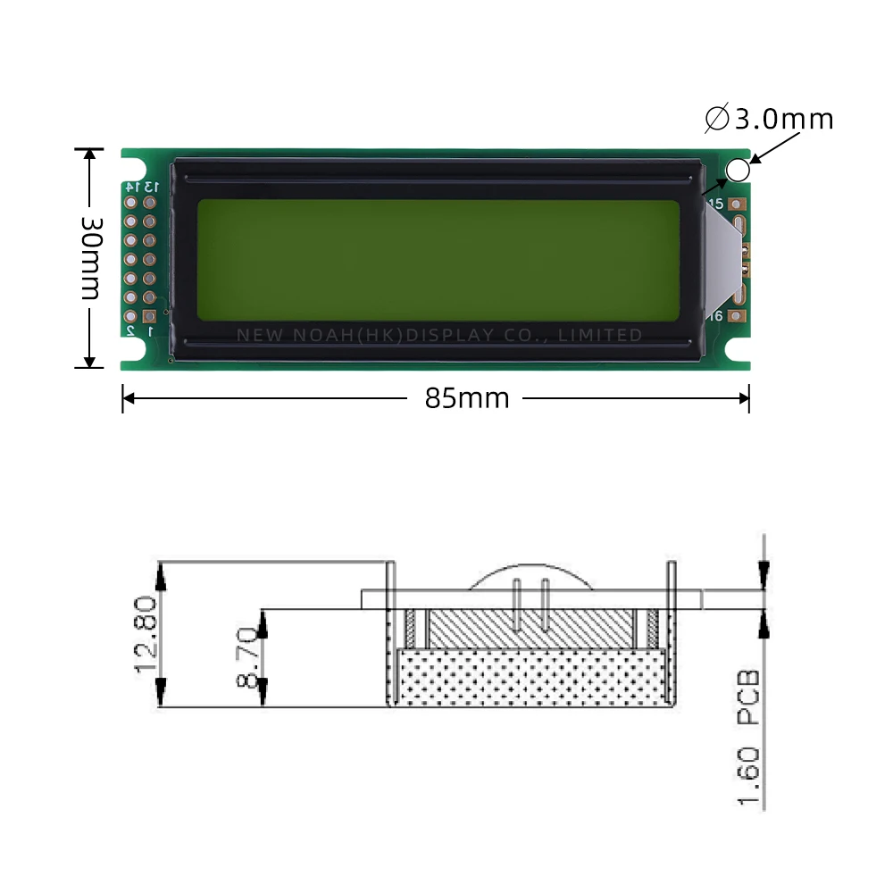 Cyrillic Yellow Green Film 1602B1 Character LCD Module 2X16 LCD High Frame ST7066U 16*2 Monochrome Screen Multilingual Module