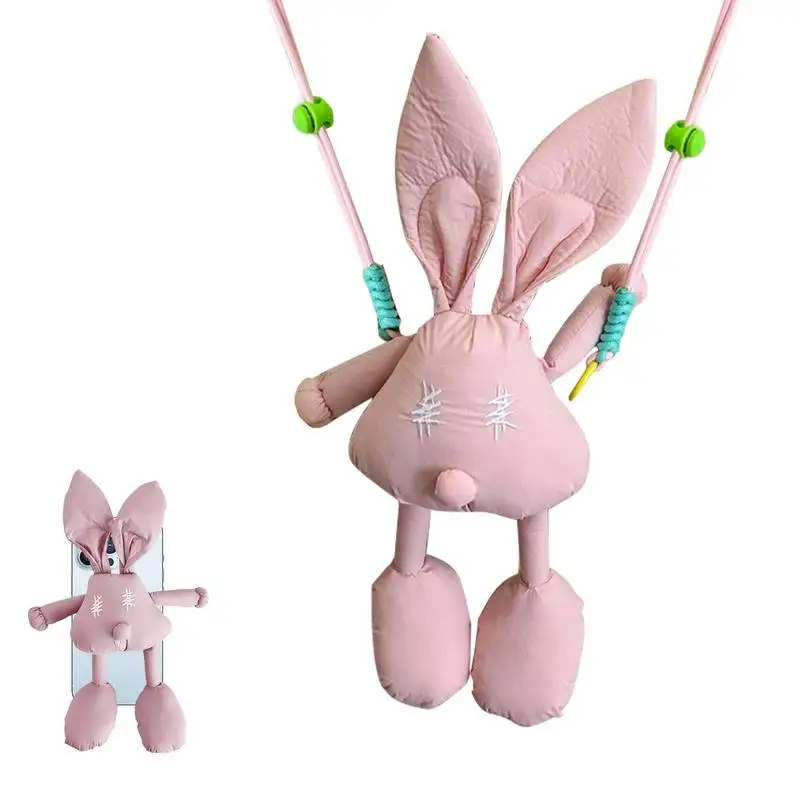 Cell Phone Lanyard Cartoon Bunny Phone Sling Retractable Phone Holder Bracket Trendy Cell Phone Carrier For Travel