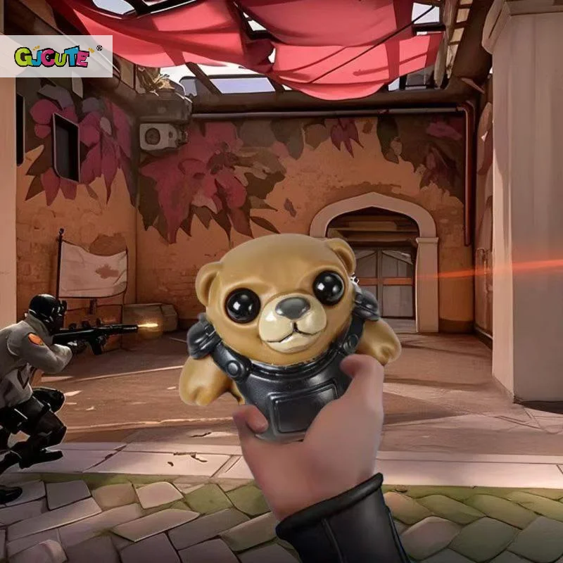 Valorant jogo boneca 3d tático urso squeeze brinquedo criativo alívio do estresse brinquedo macio mochi brinquedos para adultos presentes do miúdo