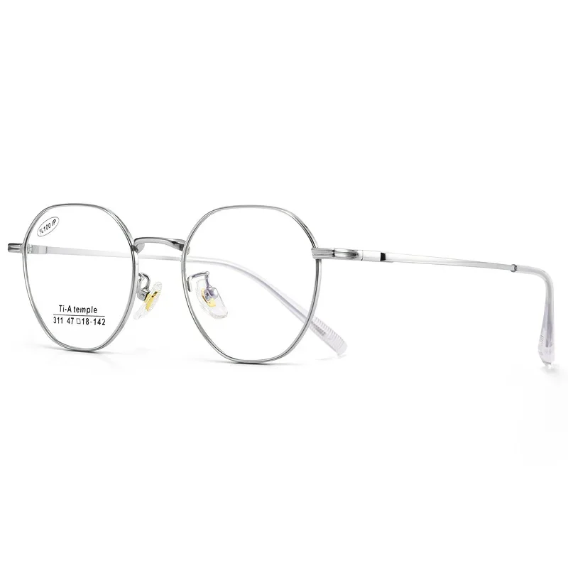 

New Fashion Retro Polygon Optical Prescription Eyeglasses Luxury Men's Women's Ultralight Titanium Eyewear Small Glasses 311