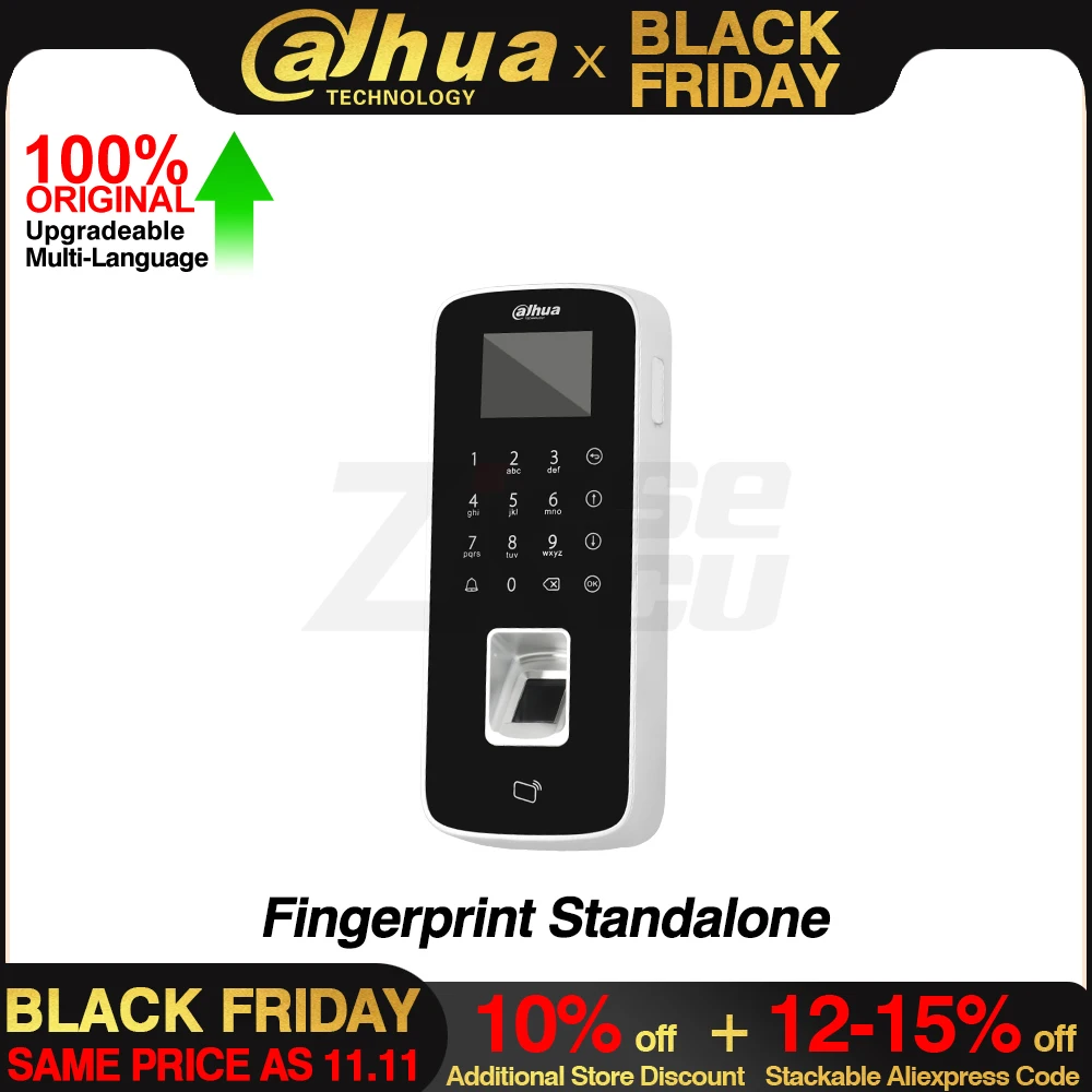 Dahua ASI1212D IP Fingerprint Standalone Touch Keyboard LCD Display Support valid cards IC card ID EM card P2P Wiegand RS-485