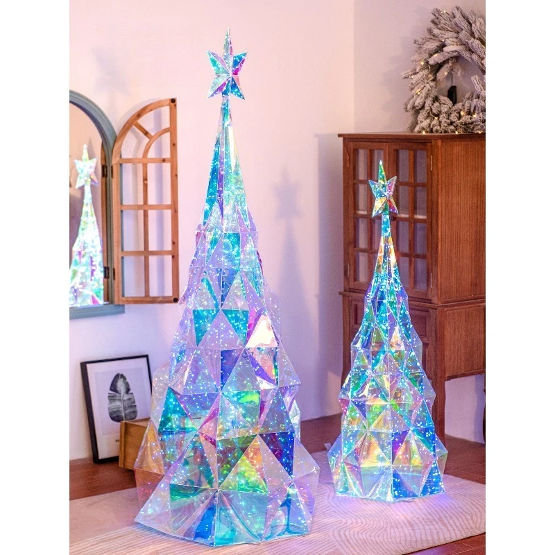Laser Rhombus Christmas Tree Symphony Ornament Ornament Holiday Large Floor-to-ceiling Luminous Ornament