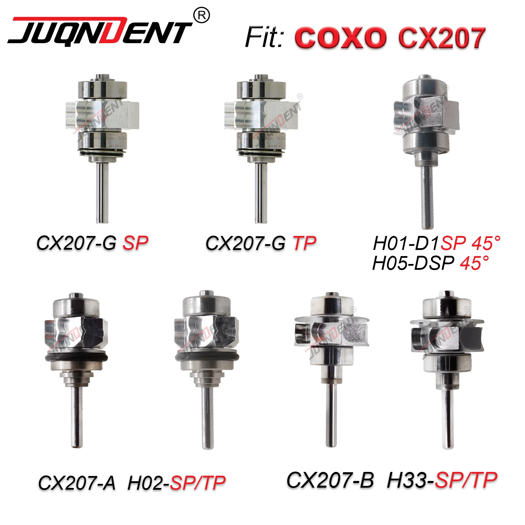 JUQNDENT Dental Turbine Cartridge Air Rotor Fit COXO CX207 High Speed Handpieces Handle Dental Accessories Rotor Replacement