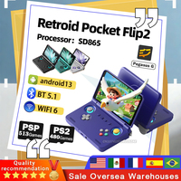 Retroid Pocket Flip2 Retro Handheld Game Console Video Player 5.5 Inch AMOLED Touch Screen SD865  Android13 WIFI6 PSP PS2 Game