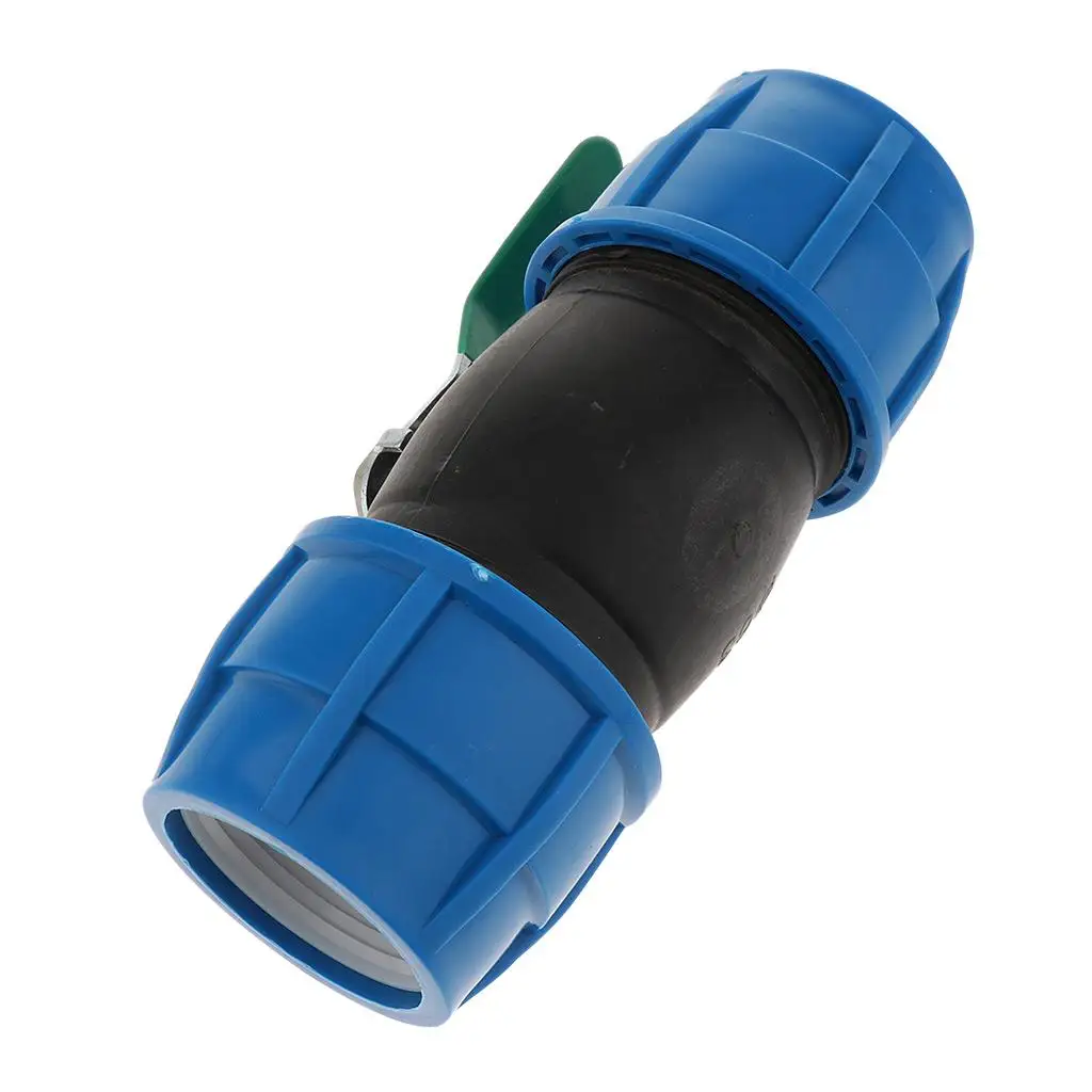 Straight Stop Valve Plastic Irrigation Tubing Ball Valve Pex Fittings Compact Size for Home Garden