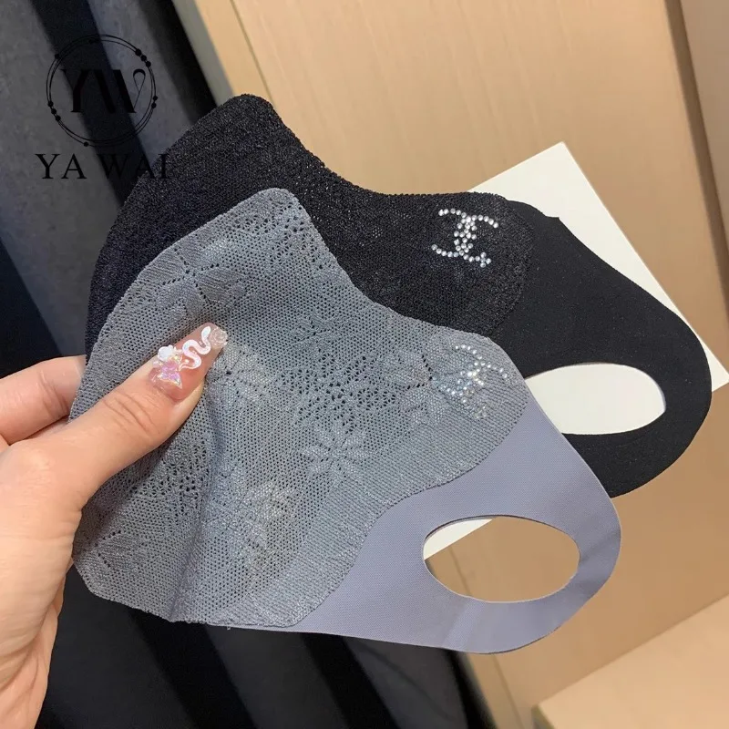 أزياء الدانتيل قناع واقية من الشمس المرأة قناع ركن العين مقاومة للأشعة فوق البنفسجية الحرير الجليد ثلاثي الأبعاد الوجه جيني رقيقة #6