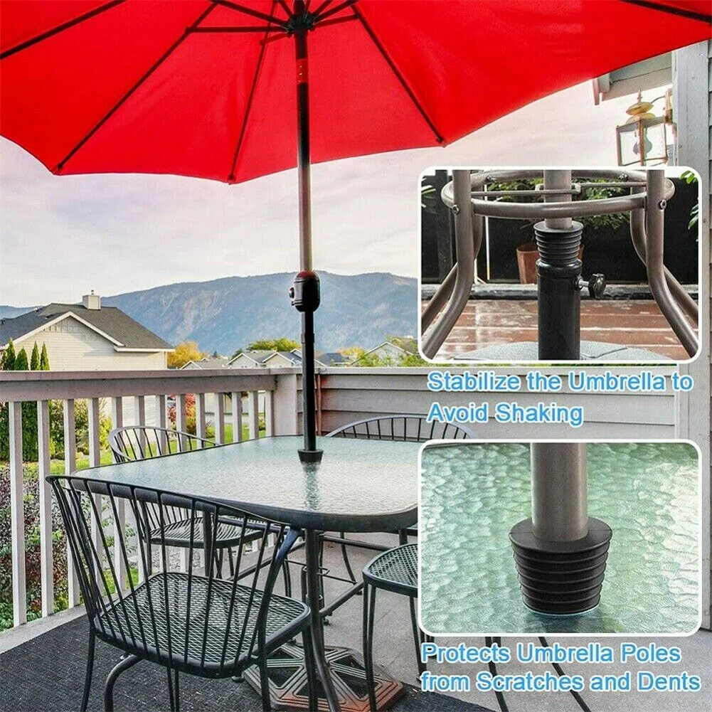 Rubber For Ring Wedge for 38mm Umbrella Pole to Fit Patio Table Hole and Provide Firm Base for Parasol Stand Without Slippage
