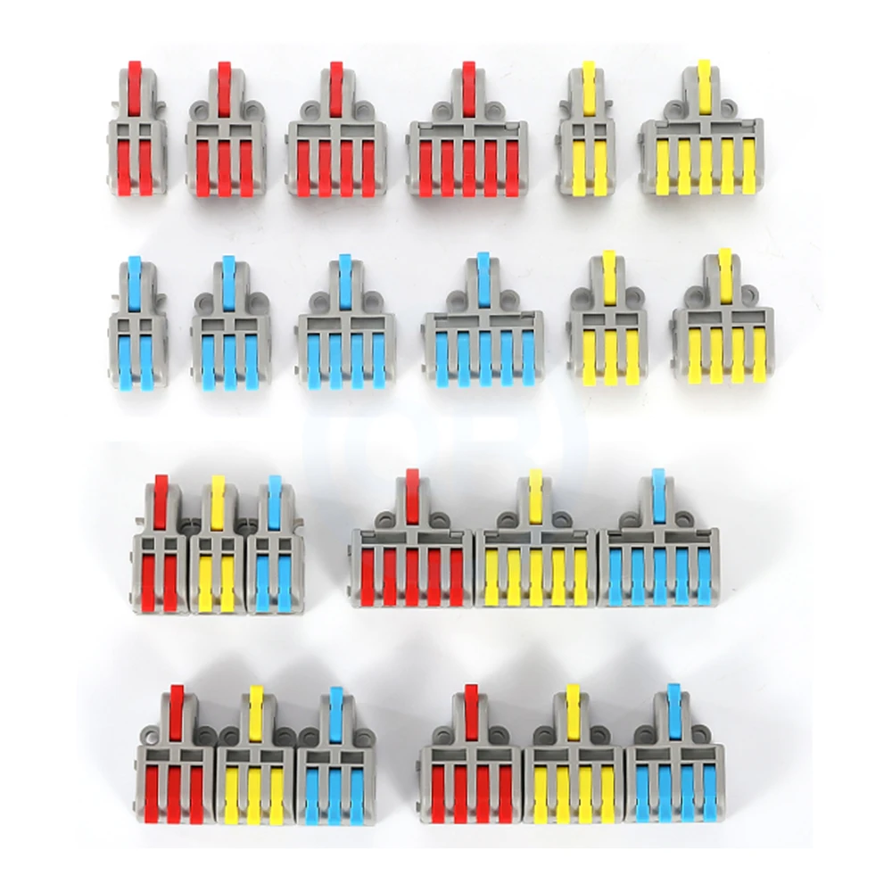 (5 pcs) DF-12 DF-13 DF-14 DF-15 Splicable Mini Model Duplex Cable Splitter 1 in 2/3/4/5 out Colourful Handle Connector