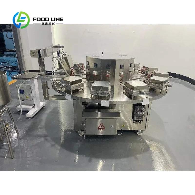 Multifunctional Waffle Production Equipment Automatic Industrial Line Belgian Waffle Machine Wafer Roll Making Customized