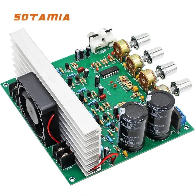 

SOTAMIA HiFI Power Amplifier Board 5198 1941 Tube Subwoofer Amplifiers 80Wx2+150W 2.1 Audio Speaker Amplificador Home Mini Amp