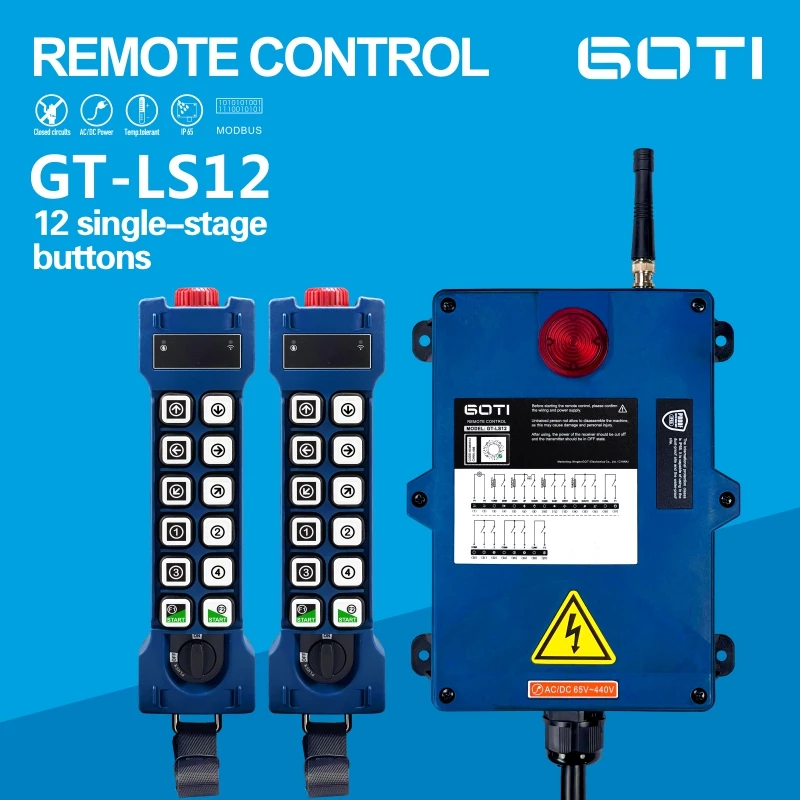 Imagem -02 - Interruptor de Controle Remoto sem Fio Industrial da Grua do Guindaste Canal 12 de Uma Velocidade Substitua Uting Telecontrol F2412s Lsgt-12