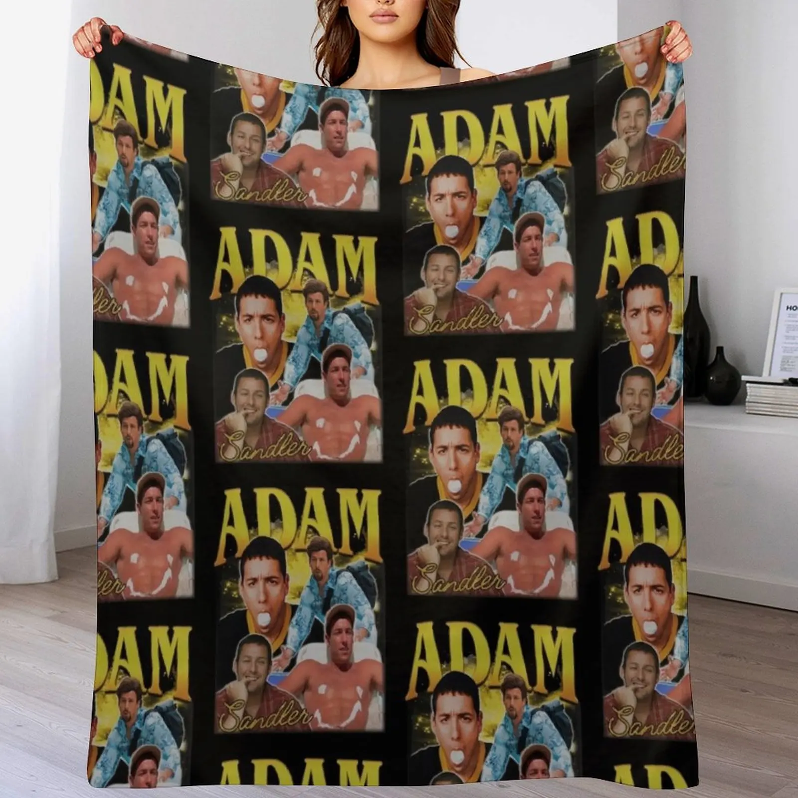 Adam Sandler 90s Throw Blanket Vintage Hairys Luxury Brand Blankets