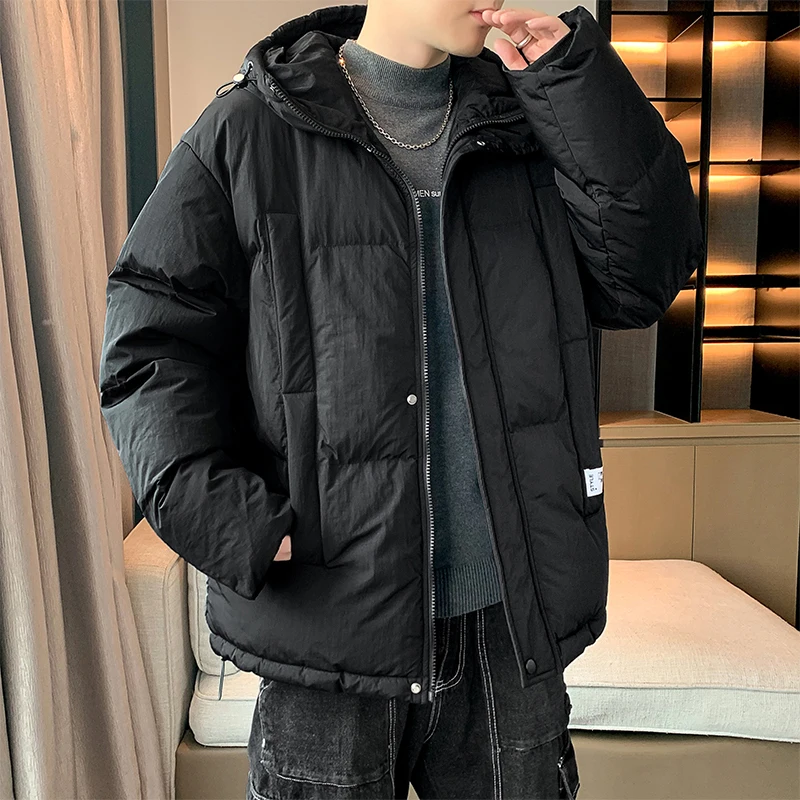 New Bread Cotton-Padded Jackets 2023 Autumn Winter Men\'s Casual Solid Thicken Parkas Outwear Windproof Warm Hooded WADDED JACKET