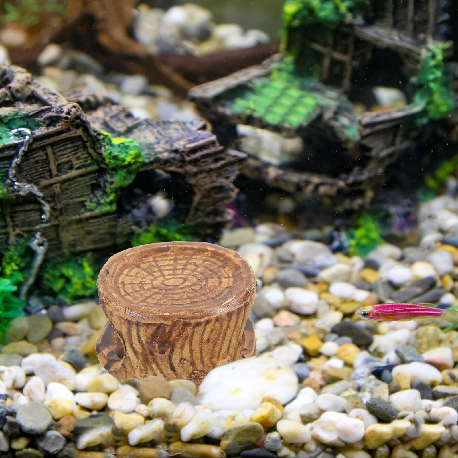 

Fish Cave Ceramic Aquarium Decor For Shrimp Betta Hiding Breeding Cone Tunnel Habitat Turtle Basking Platform Shrimp