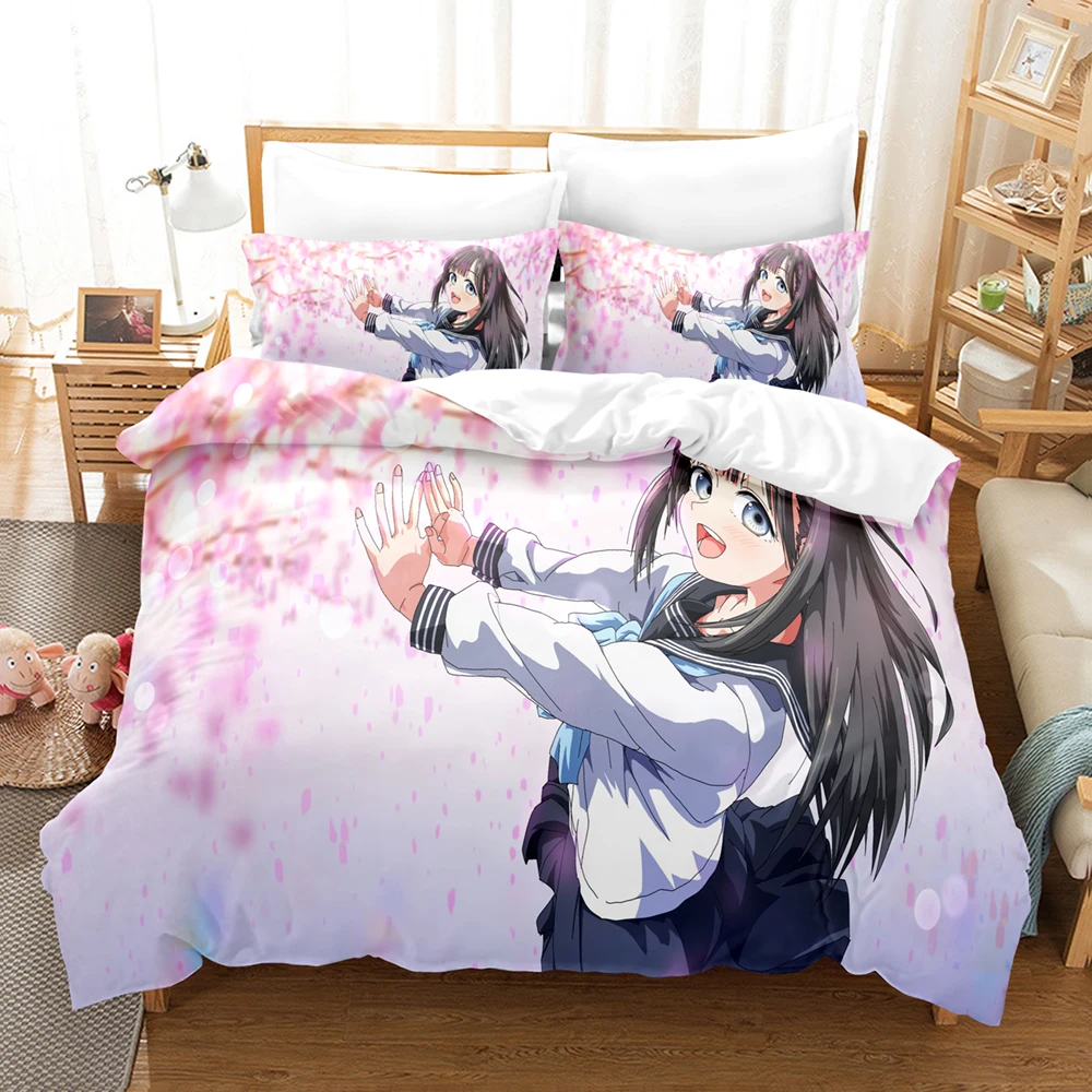 New Anime Akebi's Sailor Uniform 2_3pcs Bedding Sets Duvet Cover Set With Pillowcase Twin Full Queen King Bedclothes Bed Linen