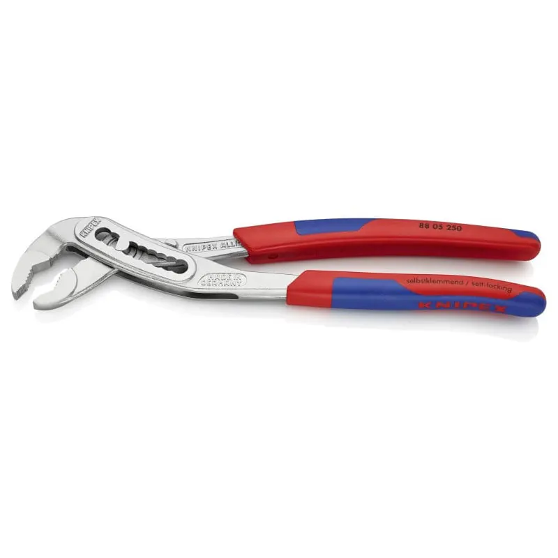 KNIPEX 88 05 250 Alligator Water Pump Pliers with 9 Adjustment positions 10 Inches Hand Tools 61 HRC Robust Construction