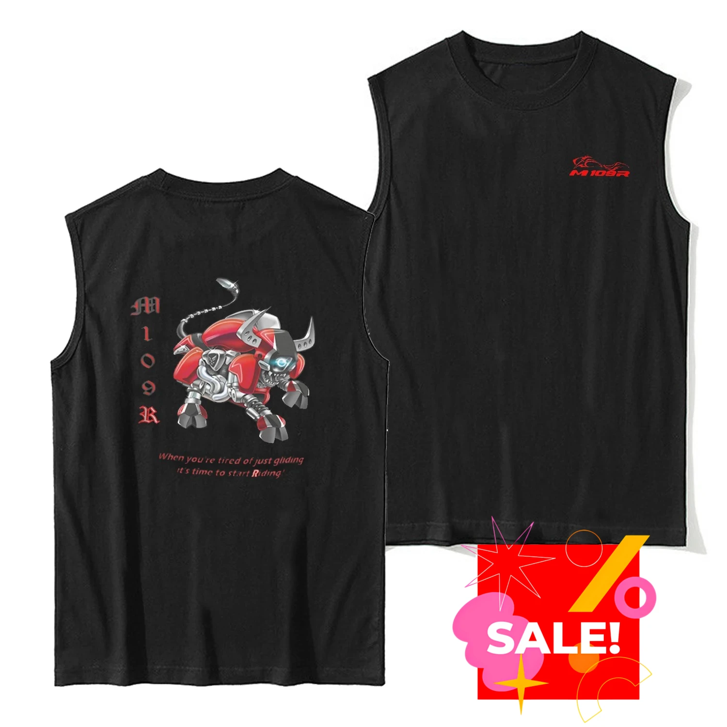 

Retro Boulevard M109R Bull Inspired Japan Muscle Motorcycle Tanktop 100% Cotton O-Neck Tank Tops Casual Mens Sleeveless T-shirt