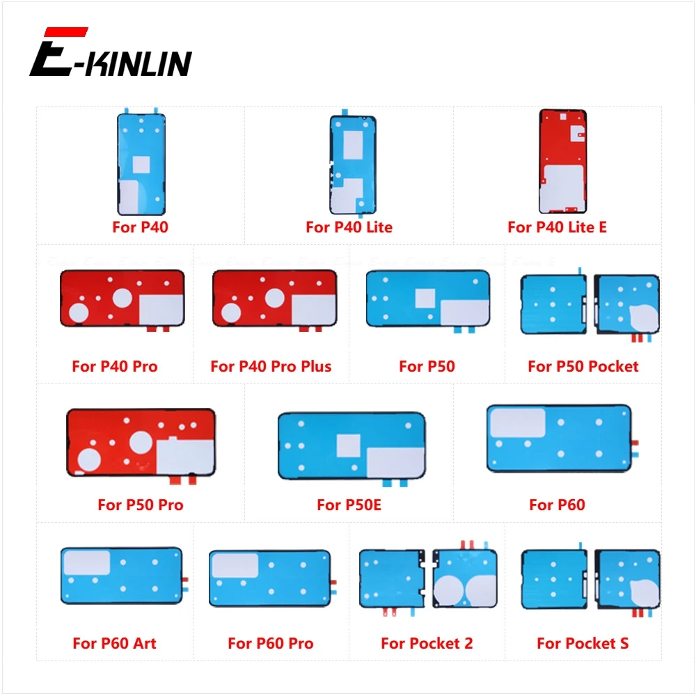 Back Battery Cover Door Sticker Adhesive Glue Tape For HuaWei P40 P50 P50E P60 Pro Plus Lite E Art Pocket 2 S 5G