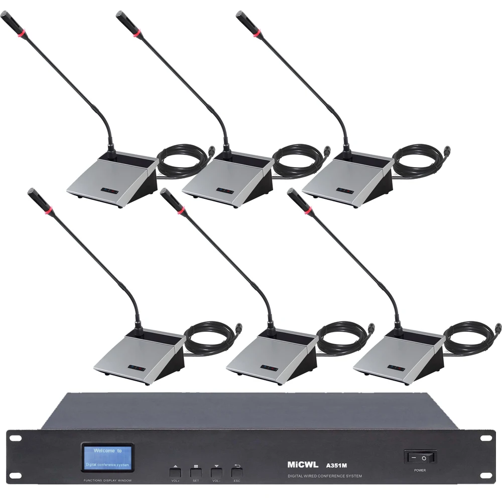 MICWL Pro Discussing Meeting room Wired Conference System 1 Chairman 19 Delegate Classical MIC  max. 255 unit