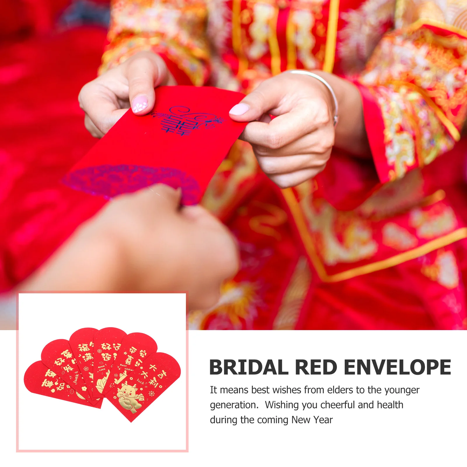 

18Pcs Red Envelopes Chinese Style Dragon Pattern Festival Lucky Money Pockets for New Year Decoration