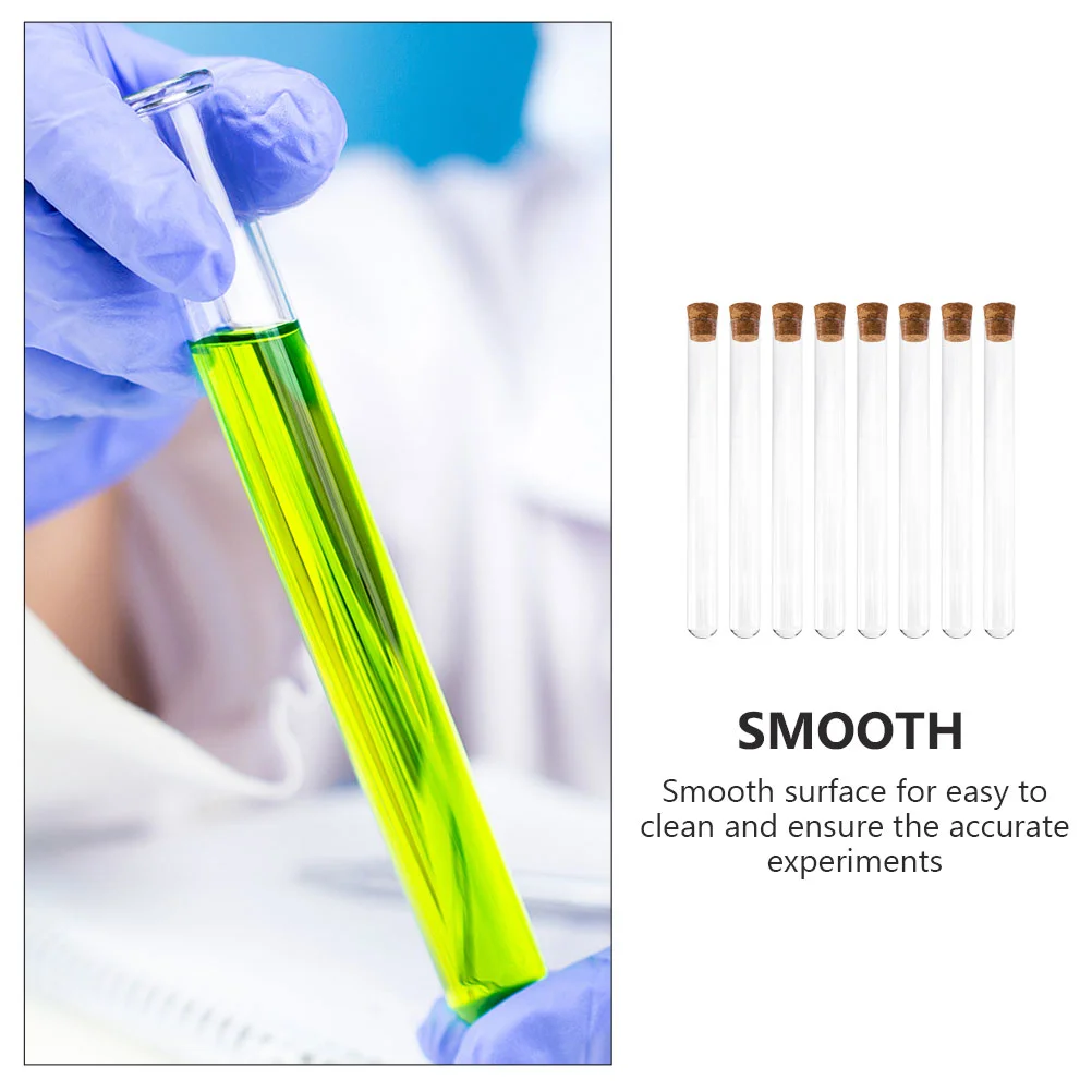 8 Pcs Alcohol into Festival Glass Test Tube Laboratory Tubes Sample Storage Clear