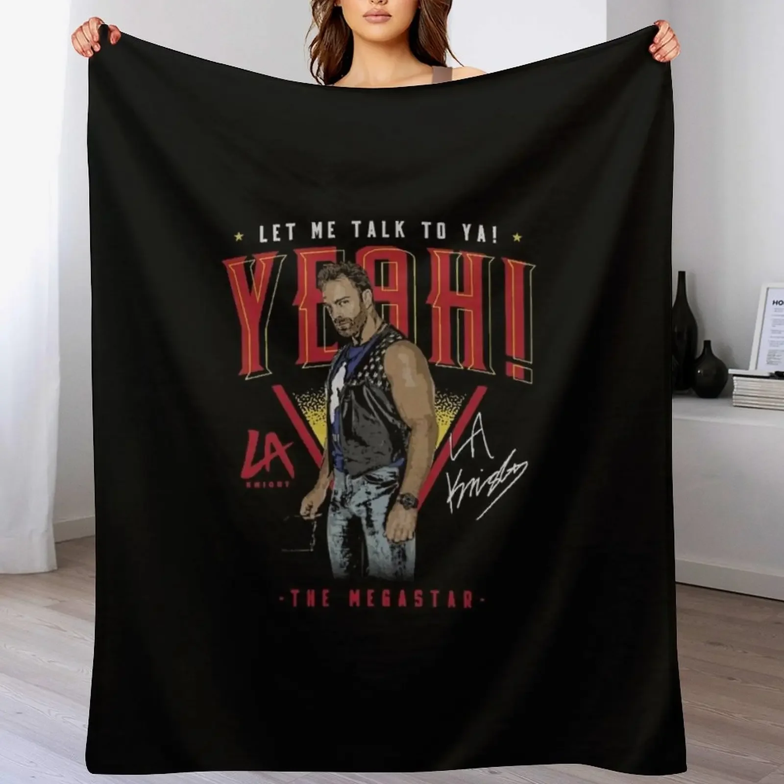 

LA Knight The Megastar Posters and Art Throw Blanket Stylish Couch Blanket for Home Living Room