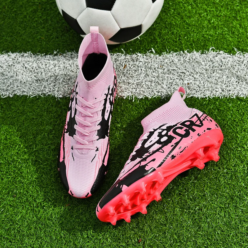 男性サッカーシューズ大人用 FG サッカーブーツクリート草トレーニングターフ屋外ノンスリップフットサル超軽量通気性ユニセックス