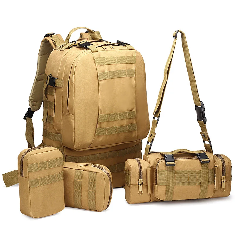 

Men's Large Capacity 50L Backpack Tactical Backpack Outdoor Hiking Climbing Rucksacks Waterproof Camping Bags