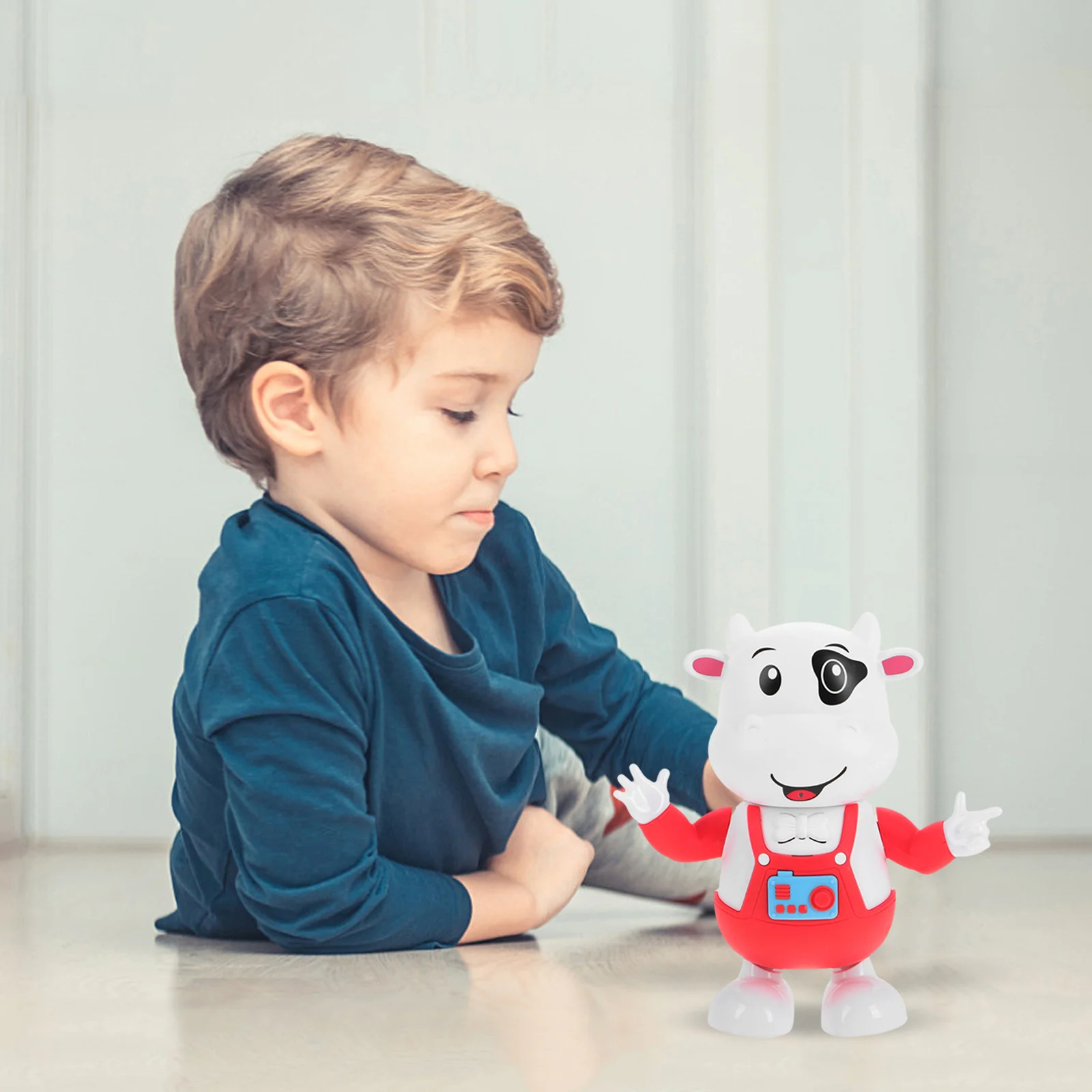 مضيئة موسيقية للمشي والغناء والرقص الكهربائي التفاعلي المتحرك الحيوان يشغل الترفيه للأطفال الصغار