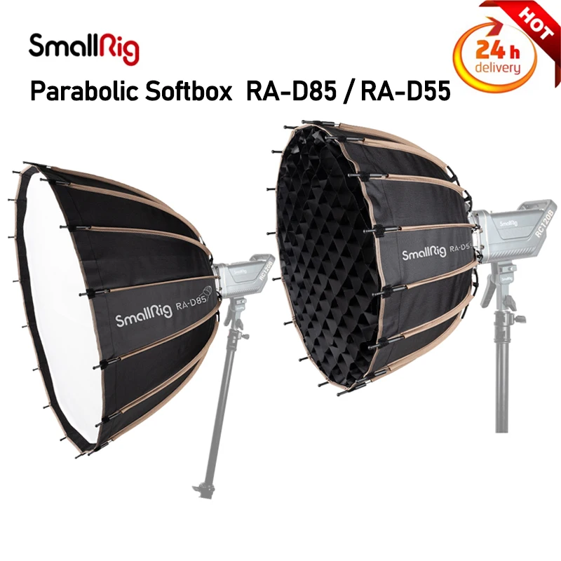 SmallRig RA-D85 Parabolic Softbox 85cm 3586, RA-D55 Parabolic Softbox 55cm 3585 for RC 120D/RC 120B/RC 220D/RC 220B Lights