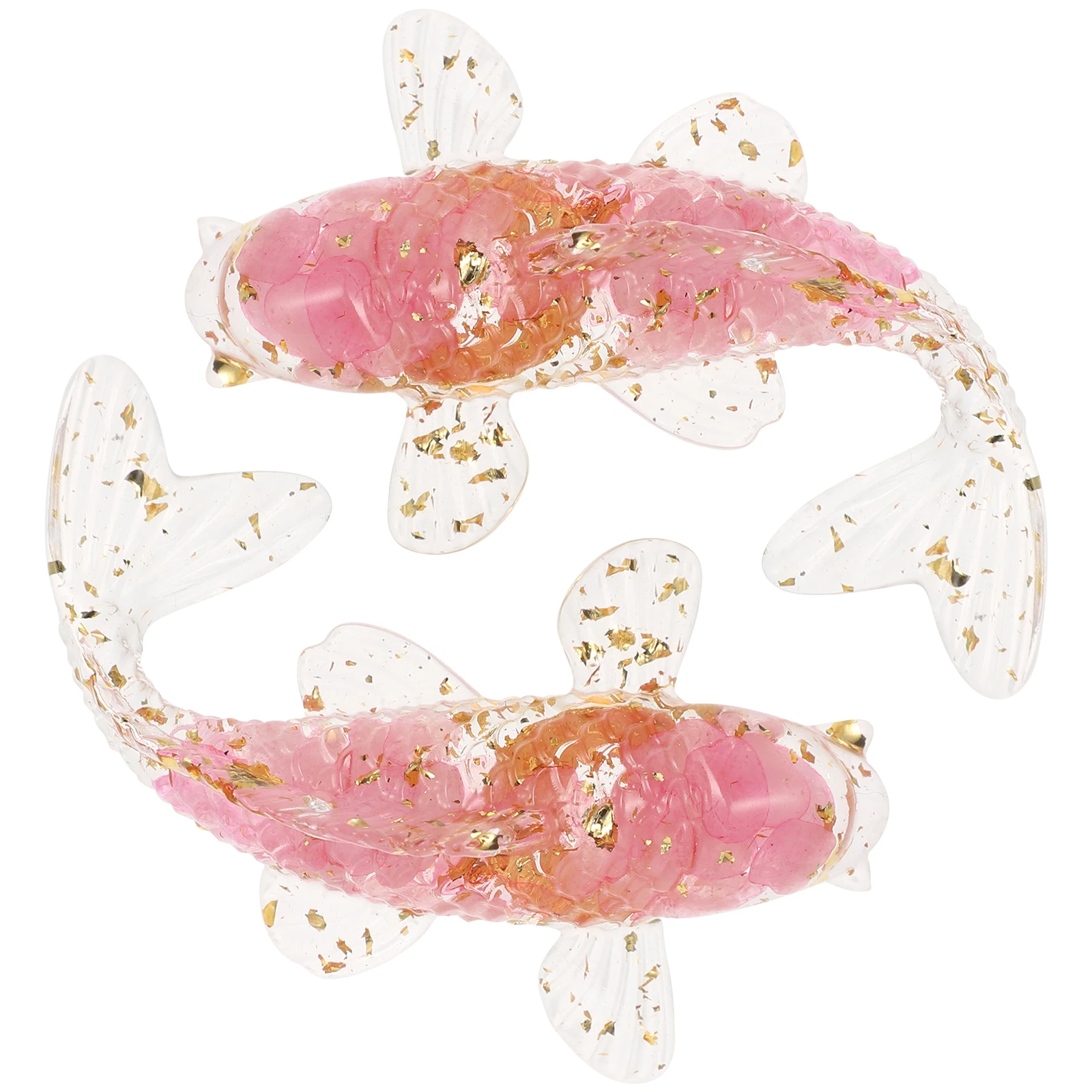 

2Pcs Crystal Fish Statue Exquisite Craftsmanship Table Decor for Study Bedroom Cabinet Desk Fish Ornament Elegant Indoor