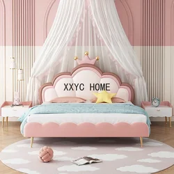 Camas de piso de princesa para niños, diseño moderno, Loft, doble, lujo, Casa para niños pequeños, Kinder Bett, muebles de dormitorio, SR50CB