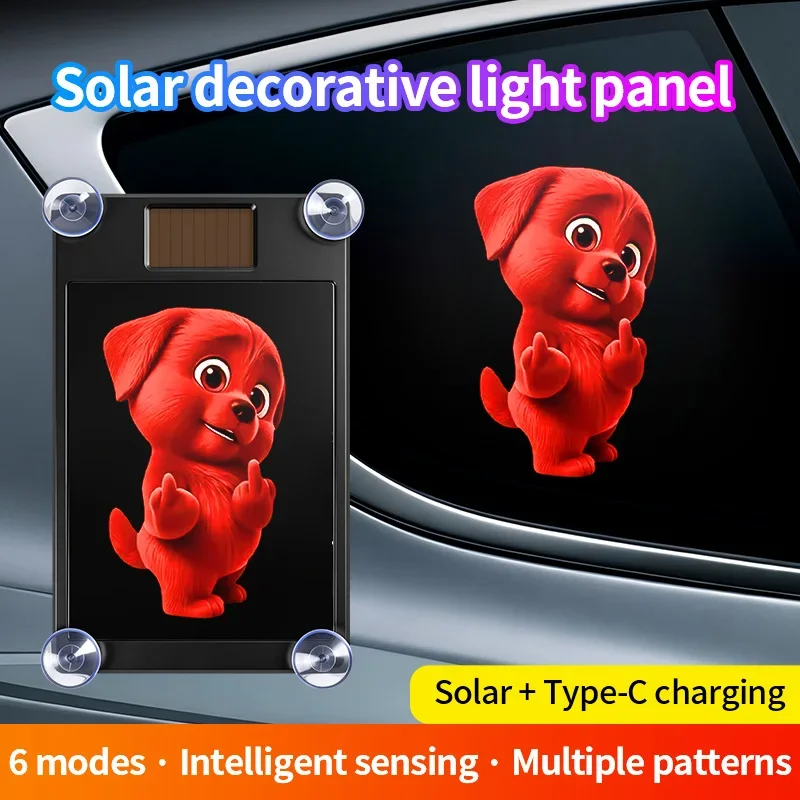Various Styles Cartoon Pattern Solar Powered LED Multifunctional Light，Atmosphere Lights,Warning Light,Suction Cup Installation