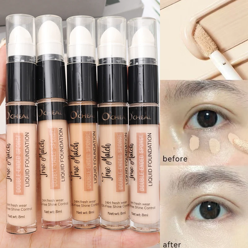 

Full Cover Liquid Concealer Foundation Natural Brightening Face Contour Makeup High Cover Dark Circles Acne Concealer Cosmetics