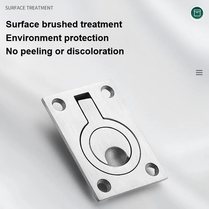 304 Stainless Steel Panel Embedded Folding Handle Hidden Handle Buckle Cabin Cover Floor Buckle Industrial Case Handle
