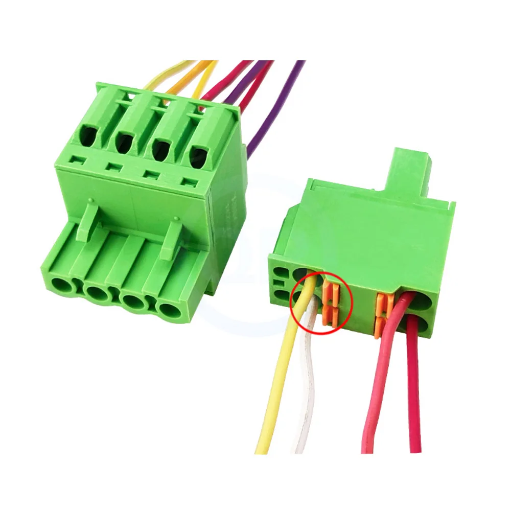 (5 pcs) KF 2EDGKDH 5.08MM Spring loaded 2 in 1 out double row plug in terminal block 15EDGKDH 5.08 Double wiring plug 2-24Pin