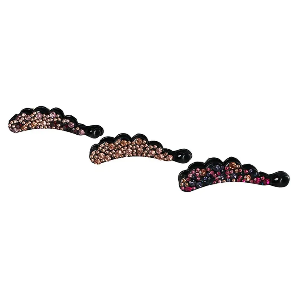

Hair Claw Sweet Diamond Vertical Clip Headdress For Women Hair Accessories Korean Style Hair Clip Ponytail Holder Banana Clip