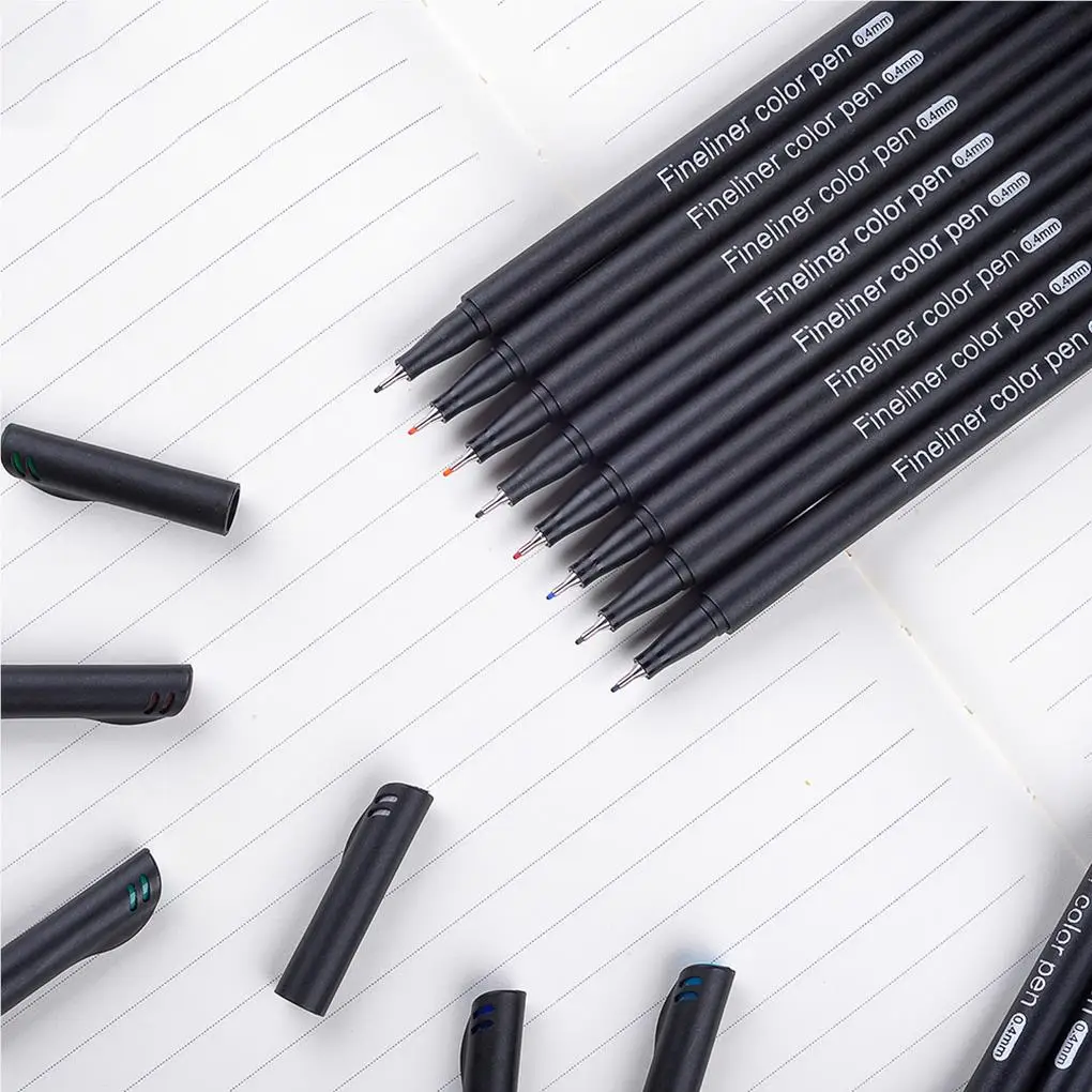 Ручка для рисования Fineliner, 24 шт., портативные тонкие ручки, инструмент для офиса